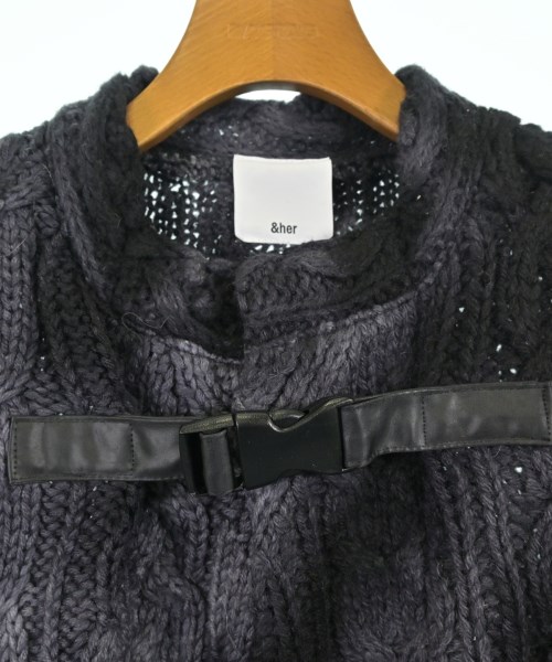 &her（アンドハー）カーディガン 黒 サイズ:F レディース/2200658471018