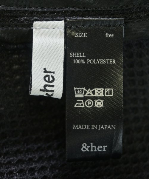 &her（アンドハー）ブラウス 黒 サイズ:F レディース/2200699076067