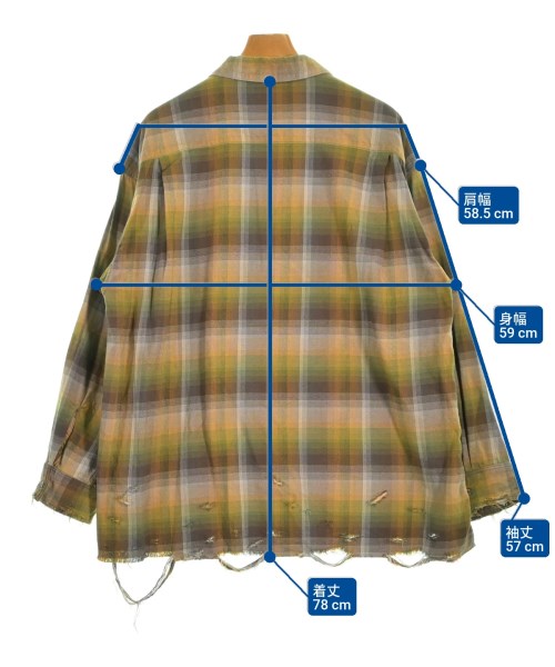 ANCELLM（アンセルム）カジュアルシャツ 茶 サイズ:2(XL位) メンズ/2200672987083