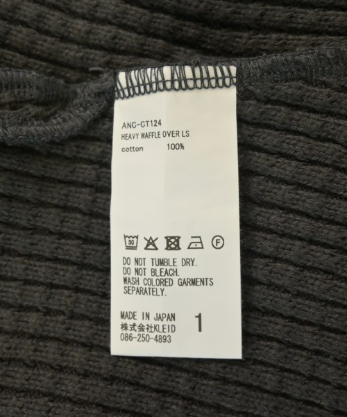 ANCELLM（アンセルム）Tシャツ・カットソー グレー サイズ:1(S位) メンズ/2200699138338