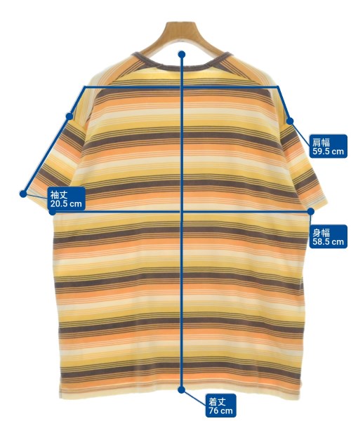 ANCELLM（アンセルム）Tシャツ・カットソー 黄 サイズ:1(S位) メンズ/2200686098089
