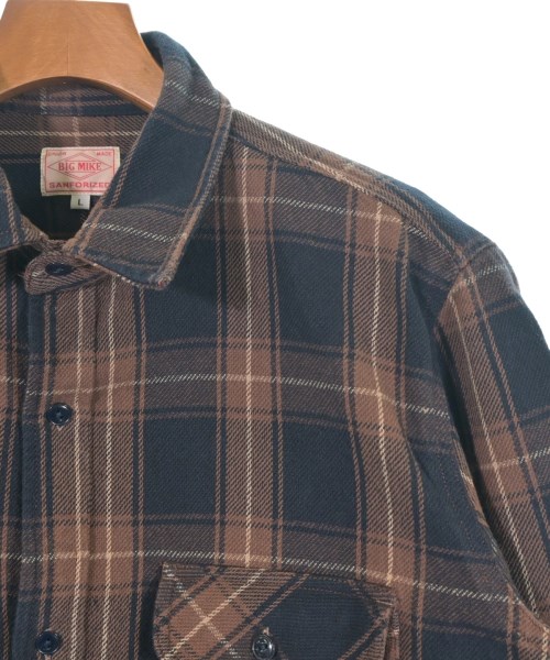 BIG MIKE（ビッグマイク）カジュアルシャツ 紺 サイズ:L メンズ/2200621396027