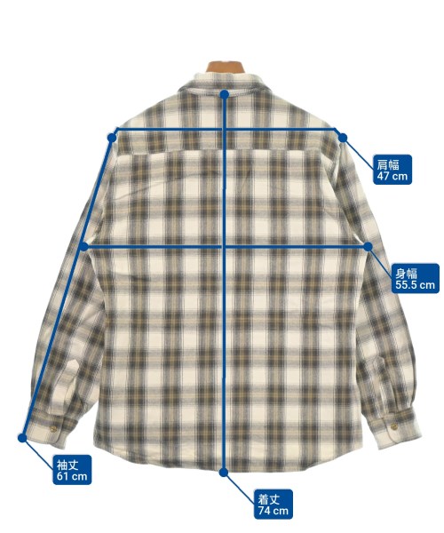 BIG MIKE（ビッグマイク）カジュアルシャツ 白 サイズ:L メンズ/2200621396034