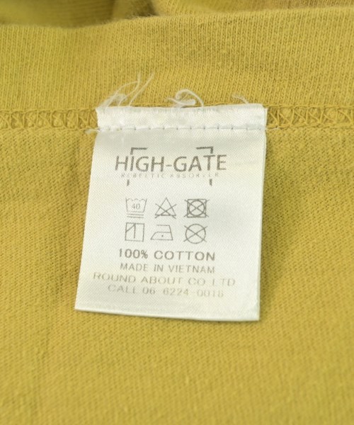 HIGH-GATE（ハイゲート）Tシャツ・カットソー 黄 サイズ:1(S位) メンズ/2200715450031