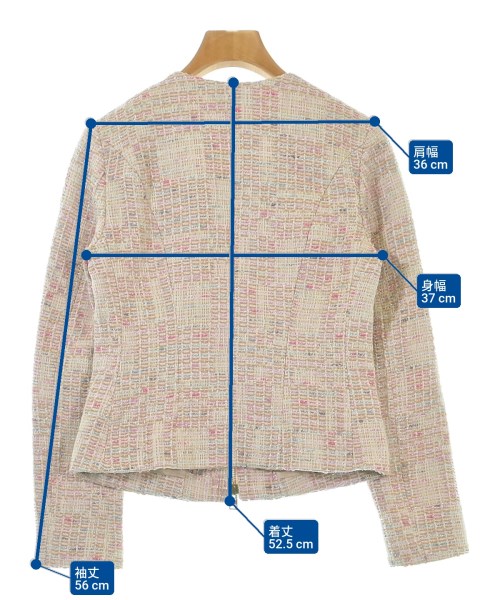LES BOURDELLES DES GARCONS（ルブールデルデギャルソン）ノーカラージャケット ピンク サイズ:38(S位) レディース/2200640184018
