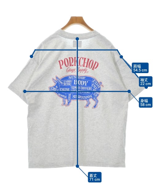 PORKCHOP GARAGE SUPPLY（ポークチョップガレージサプライ）Tシャツ・カットソー グレー サイズ:L メンズ/2200642776150