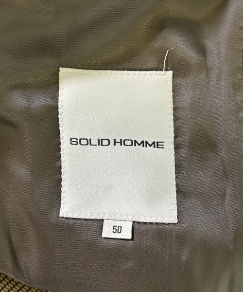SOLID HOMME（ソリッドオム）チェスターコート 茶 サイズ:50(XL位) メンズ/2200714460024