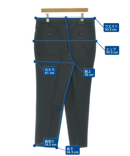 SOLID HOMME（ソリッドオム）スラックス 黒 サイズ:52(XXL位) メンズ/2200734361097