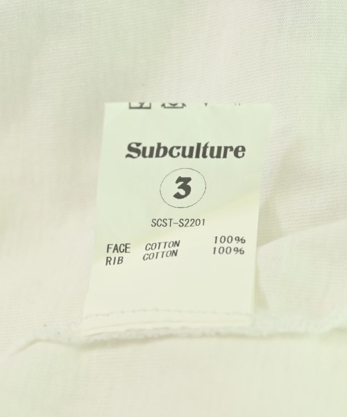 subculture（サブカルチャー）Tシャツ・カットソー 白 サイズ:3(L位) メンズ/2200720915020