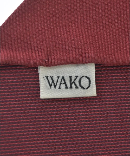 WAKO（ワコ）ネクタイ 赤 サイズ:- メンズ/2200722881088