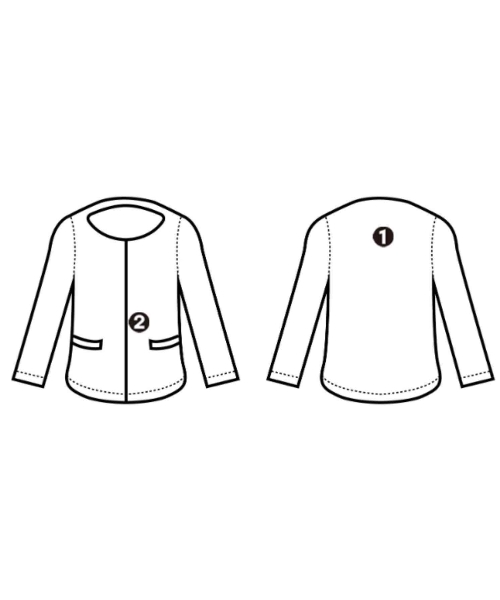 ZOE（ゾーイ）ノーカラージャケット 黄 サイズ:F レディース/2200636782372