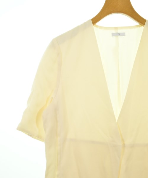 ZOE（ゾーイ）ノーカラージャケット 黄 サイズ:F レディース/2200636782372