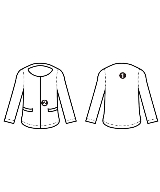 ZOE（ゾーイ）ノーカラージャケット 黄 サイズ:F レディース/2200636782372