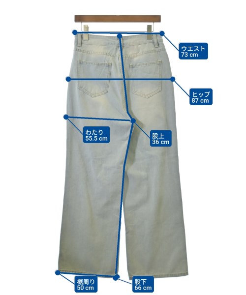 ZOE品 ZOE（ゾーイ）デニムパンツ 青 サイズ:L レディース/2200706342024