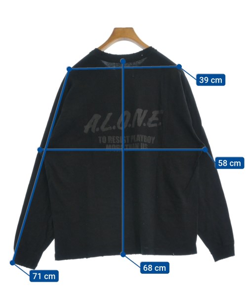 ALONE（アローン）Tシャツ・カットソー 黒 サイズ:2(M位) メンズ/2200462997124