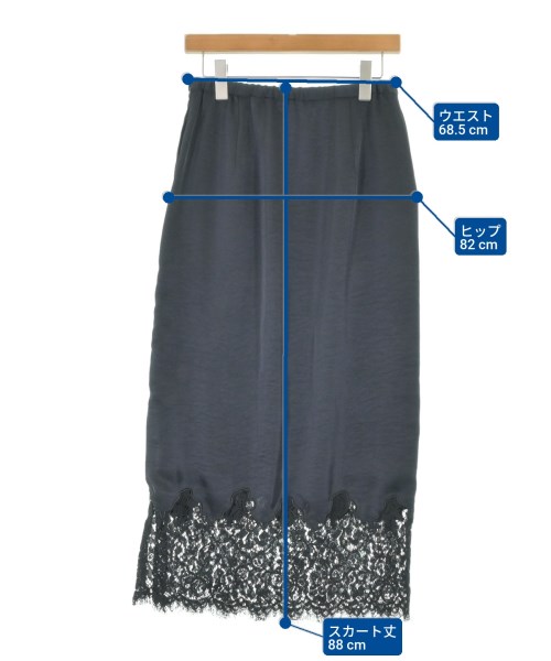 Arpege story（アルページュストーリー）ひざ丈スカート 紺 サイズ:2(M位) レディース/2200622915012