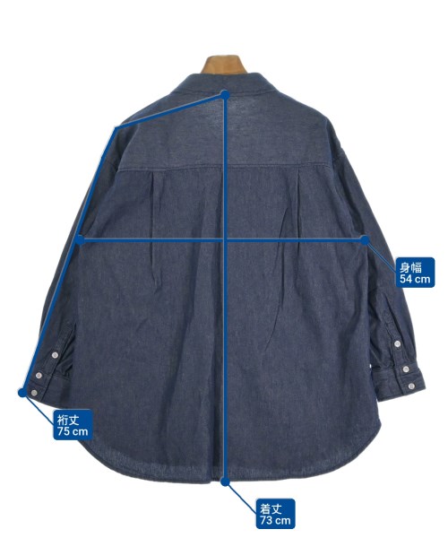 Arpege story（アルページュストーリー）カジュアルシャツ 紺 サイズ:1(S位) レディース/2200669776065