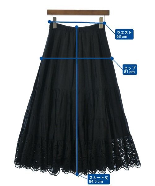 Arpege story（アルページュストーリー）ロング・マキシ丈スカート 黒 サイズ:0(XS位) レディース/2200672918070