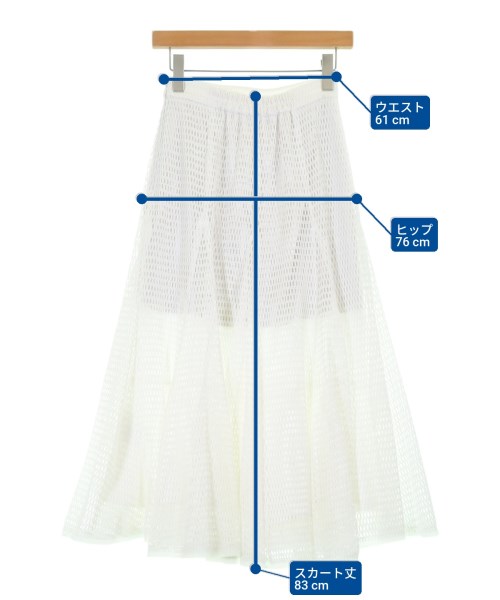 Arpege story（アルページュストーリー）ロング・マキシ丈スカート 白 サイズ:0(XS位) レディース/2200657743062