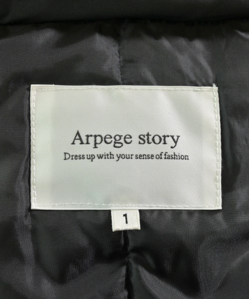 Arpege story（アルページュストーリー）ダウンジャケット/ダウンベスト 黒 サイズ:1(S位) レディース/2200662389026