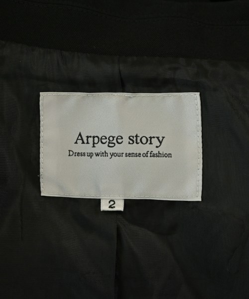 Arpege story（アルページュストーリー）カジュアルジャケット 黒 サイズ:2(M位) レディース/2200724861057