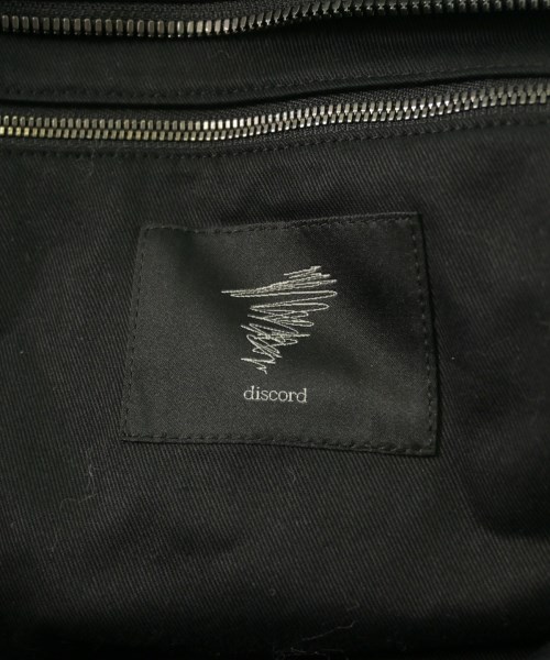 discord Yohji Yamamoto（ディスコードヨウジヤマモト）トートバッグ 黒 サイズ:- メンズ/2200614045734