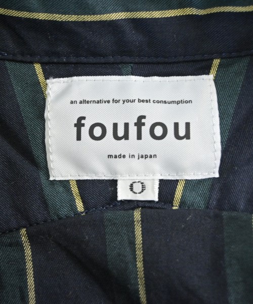 foufou（フーフー）シャツワンピース 紺 サイズ:0(XS位) レディース/2200628277046