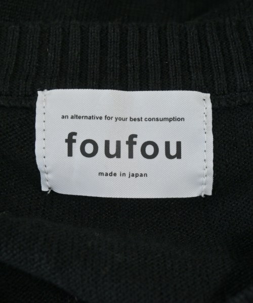 foufou（フーフー）カーディガン 黒 サイズ:-(M位) レディース/2200659495174