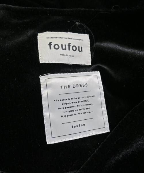 foufou（フーフー）ワンピース 黒 サイズ:F レディース/2200655915089
