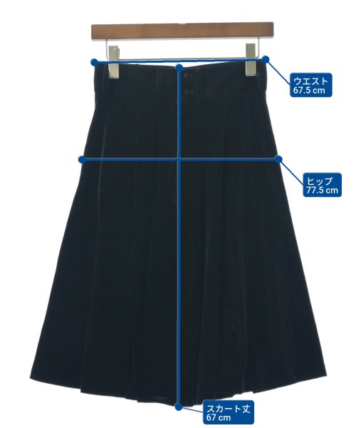 foufou（フーフー）ひざ丈スカート 黒 サイズ:0(XS位) レディース/2200655915096