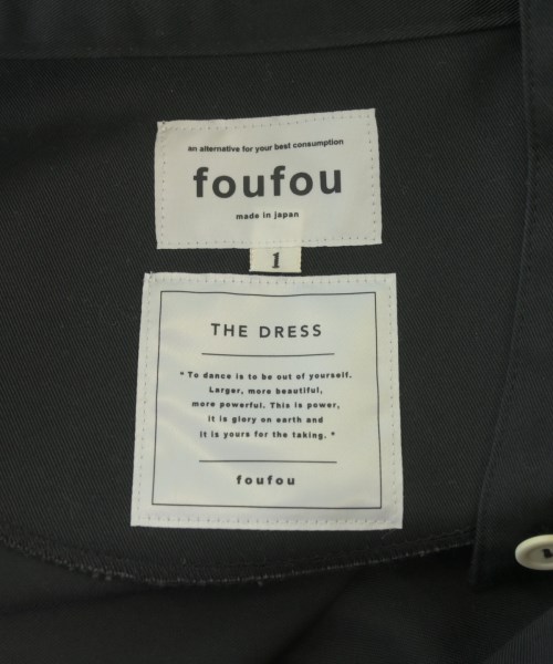 foufou（フーフー）シャツワンピース 黒 サイズ:1(S位) レディース/2200711142015