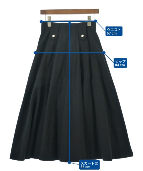 foufou（フーフー）ロング・マキシ丈スカート 黒 サイズ:0(XS位) レディース/2200641210051