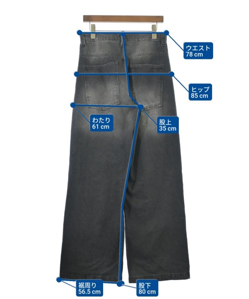 JADED LONDON（ジェイデッドロンドン）デニムパンツ 黒 サイズ:28(S位) メンズ/2200656783021