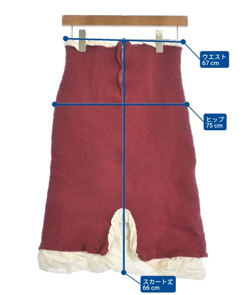 pillings（ピリングス）ロング・マキシ丈スカート 赤 サイズ:F レディース/2200631160489