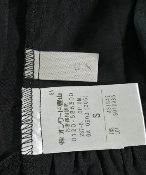 UNFILO（アンフィーロ）シャツワンピース 黒 サイズ:S レディース/2200622177014