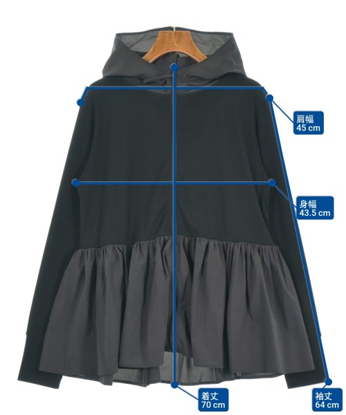 UNFILO（アンフィーロ）パーカー 黒 サイズ:M レディース/2200631114086