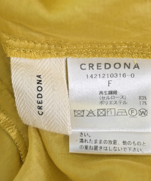 CREDONA（クレドナ）カジュアルシャツ 黄 サイズ:F レディース/2200681399051