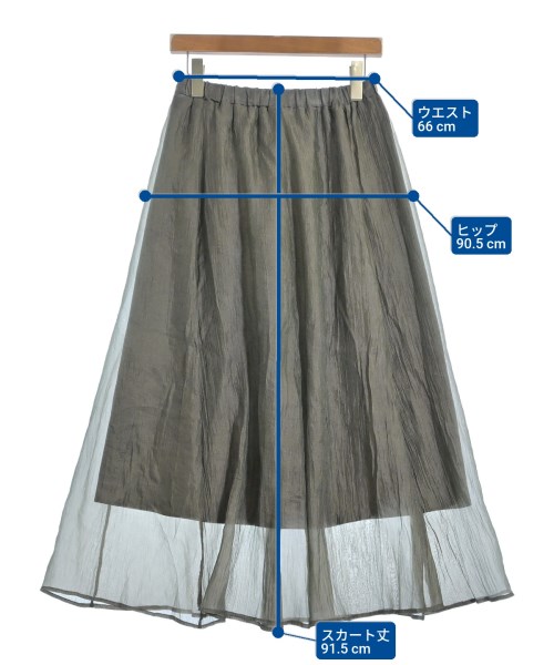 ITEMS URBAN RESEARCH（アイテムズアーバンリサーチ）ロング・マキシ丈スカート カーキ サイズ:F レディース/2200618010325