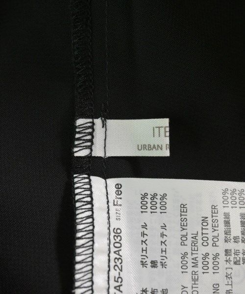 ITEMS URBAN RESEARCH（アイテムズアーバンリサーチ）カジュアルシャツ 黒 サイズ:F レディース/2200614690033