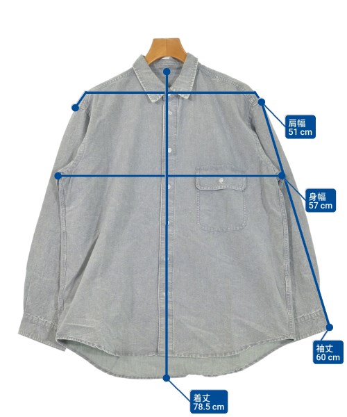 ITEMS URBAN RESEARCH（アイテムズアーバンリサーチ）カジュアルシャツ グレー サイズ:L メンズ/2200621121216