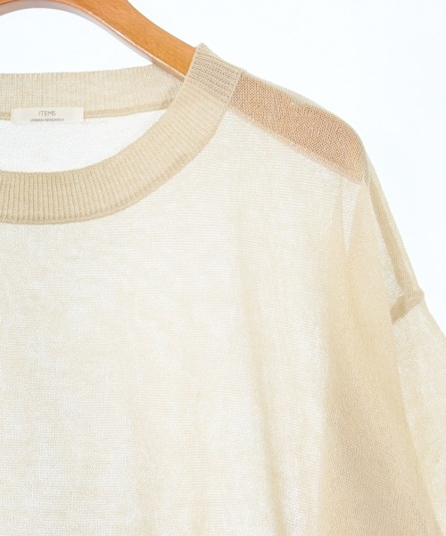 ITEMS URBAN RESEARCH（アイテムズアーバンリサーチ）ニット・セーター ベージュ サイズ:F レディース/2200609500040