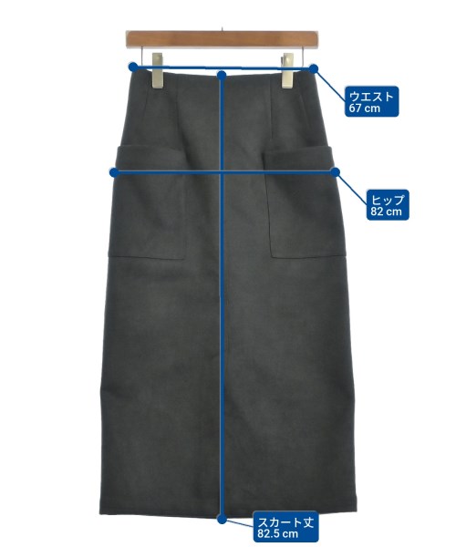 ITEMS URBAN RESEARCH（アイテムズアーバンリサーチ）ロング・マキシ丈スカート グレー サイズ:F レディース/2200689823077
