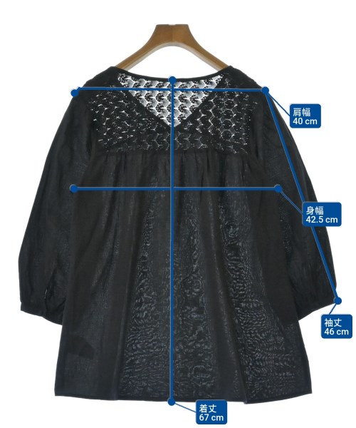ITEMS URBAN RESEARCH（アイテムズアーバンリサーチ）ブラウス 黒 サイズ:F レディース/2200694401116