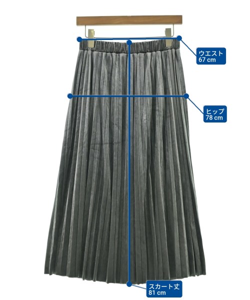 ITEMS URBAN RESEARCH（アイテムズアーバンリサーチ）ロング・マキシ丈スカート グレー サイズ:F レディース/2200653277042