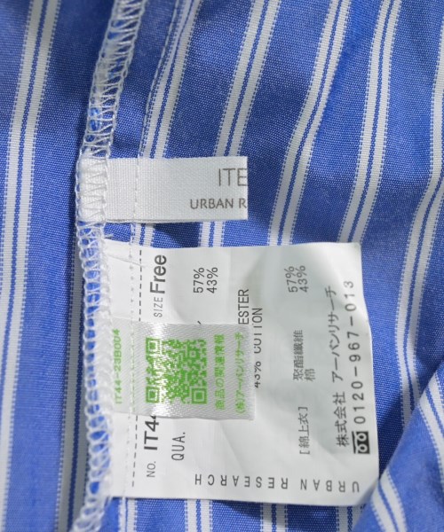 ITEMS URBAN RESEARCH（アイテムズアーバンリサーチ）カジュアルシャツ 青 サイズ:F レディース/2200660817040