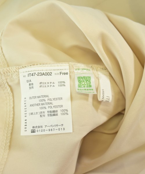 ITEMS URBAN RESEARCH（アイテムズアーバンリサーチ）ブラウス ベージュ サイズ:F レディース/2200645559057