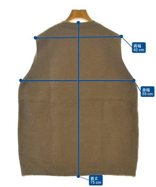 ITEMS URBAN RESEARCH（アイテムズアーバンリサーチ）ベスト 茶 サイズ:F レディース/2200649545049