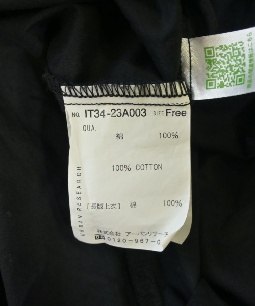 ITEMS URBAN RESEARCH（アイテムズアーバンリサーチ）ブラウス 黒 サイズ:F レディース/2200702134111