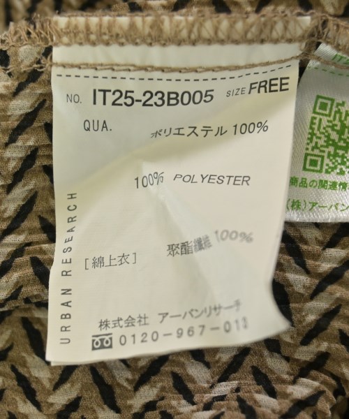 ITEMS URBAN RESEARCH（アイテムズアーバンリサーチ）ブラウス 茶 サイズ:F レディース/2200720693102