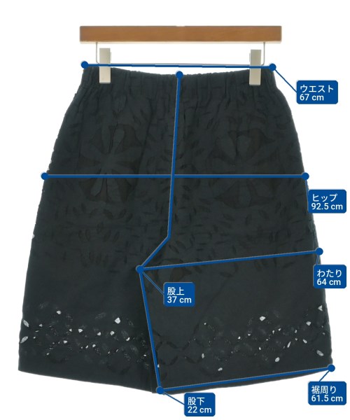 normment（ノーメント）ショートパンツ 黒 サイズ:-(M位) レディース/2200733231209